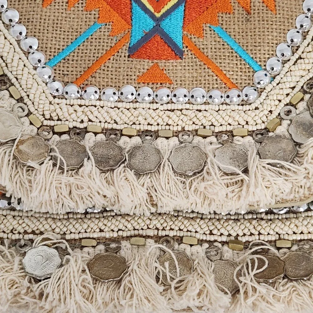 Antik Kraft Boho Tribal Embroidered Clutch Bag